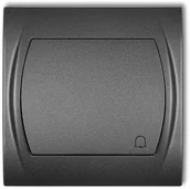 Wyłączniki światła i elektryczne - Karlik LOGO 11LWP-4 Grafit Łącznik zwierny dzwonek RTV003078 - miniaturka - grafika 1