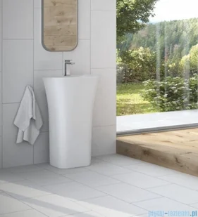 Besco Assos S-Line B&ampW umywalka wolnostojąca biało-czarna 40x50x85cm #UMD-AP-WOBW - Umywalki - miniaturka - grafika 3