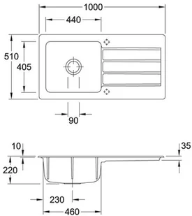 Villeroy & Boch Architectura 60 graphite 3360 01 I4 - Zlewozmywaki - miniaturka - grafika 5