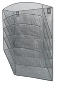 Pojemniki biurowe - Q-CONNECT Zestaw 5 półek Office Set, metalowy, A4, srebrny KF04727 - miniaturka - grafika 1