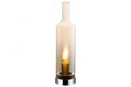 Lampy stojące - Reality szklana lampka stołowa BOTTLE 532801-22 amber lampa w kształcie butelki na komodę z bursztynowego szkła 532801-22 - miniaturka - grafika 1