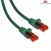 Kable miedziane - Maclean Maclean Kabel patchcord cat6 1m zielony MCTV-301G MCTV-301G - miniaturka - grafika 1