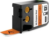 Papier do drukarek - Dymo Taśma XTL winylowa trwała 24 mm czarny na pomarańczowym 7m długości 1868768 1868768 - miniaturka - grafika 1