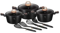 Zestawy garnków i patelni - Berlinger Haus Zestaw garnków Black Rose Collection BH/6154 10 elementów) - miniaturka - grafika 1