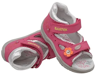 Bartek Sandałki na rzepy 11068-0R9 Różowe Cyklamen Sandały 27698 - Buty dla dziewczynek - miniaturka - grafika 4