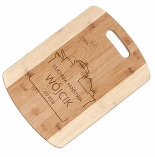 Murrano Deska bambusowa do krojenia z grawerem dla pary na ślub rocznicę p DSK-BMB3-039 - Deski do krojenia - miniaturka - grafika 5