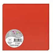 Papier do drukarek - Clairefontaine kartka pyłkowa, 135 x 135 mm, 210 g - koralowa czerwień, opakowanie 25 szt. 11848C - miniaturka - grafika 1