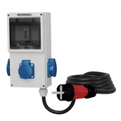 Rozdzielnie elektryczne - Doktorvolt ZeXt 3x 230V Mobilny licznik energii elektrycznej MID Przewód 3x2,5mm2 4302 DV-4302-ML - miniaturka - grafika 1