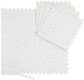 Maty piankowe - Relaxdays Relaxdays 10037474 puzzle w gwiazdy, 8 sztuk, pianka EVA, nie zawiera substancji szkodliwych, mata do zabawy, 50 x 50 cm, biała/szara 10037474 - miniaturka - grafika 1