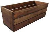 Donice - Tin tours Skrzynka drewniana brązowa balkonówka 40x18x15 cm TIN TOURS - miniaturka - grafika 1