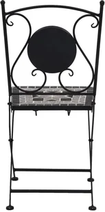 vidaXL 3-cz. zestaw mebli bistro z mozaiką, szary, ceramika - Meble ogrodowe - miniaturka - grafika 6