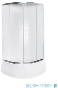 Besco Modern kabina półokrągła 90x90x165cm przejrzyste MP-90-165-C - Kabiny prysznicowe - miniaturka - grafika 3