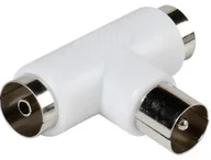 Złącza, przejściówki, adaptery - Vivanco Wtyk antenowy 2 x gniazdo antenowe - miniaturka - grafika 1