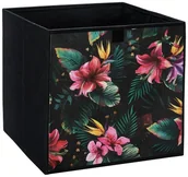 Pudła i pojemniki do przechowywania - Pudełko tekstylne Spaceo Kub 31 x 31 x 31 cm kwiaty - miniaturka - grafika 1