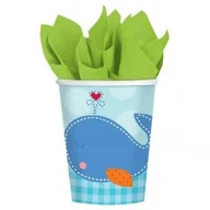 Pozostałe akcesoria kuchenne - Amscan Kubek Ahoy Baby Boy 266 ML 8 sztuki FBA_581117 - miniaturka - grafika 1