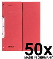 Koszulki na dokumenty - Herlitz Falken skoroszyt z haczykiem, czerwony 80004005 - miniaturka - grafika 1