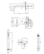 Zestawy prysznicowe - Omnires Y Zestaw wannowy podtynkowy złoty szczotkowany SYSYW01GLB - miniaturka - grafika 1