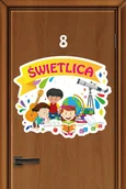 Systemy ekspozycyjne i znaki informacyjne - Kolorowa naklejka na drzwi: Świetlica EN065 - miniaturka - grafika 1