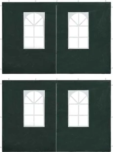 vidaXL Ścianki boczne namiotu 2 szt. z suwakiem PE zielone 45120 - Pawilony ogrodowe - miniaturka - grafika 8