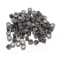 Pozostałe akcesoria fryzjerskie - Allepaznokcie Mikroringi z silikonem do przedłużania włosów 6 mm kolor Nr 2 woreczek 100 szt - miniaturka - grafika 1