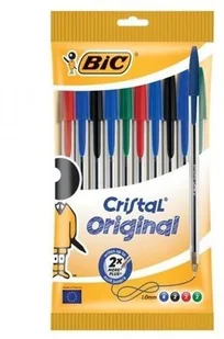 BIC Cristal Original długopis, 1,0 mm, różne kolory, 10 sztuk w woreczku 830865 - Długopisy - miniaturka - grafika 2