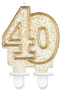 Godan Świeczki Urodzinowe Cyferki 40 Brokat Go Pf-sczk - Urodziny dla dorosłych - miniaturka - grafika 3