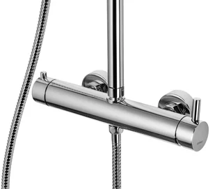 Corsan Kolumna prysznicowa LUGO chromowana z baterią mieszaczową CMN025 - Panele prysznicowe - miniaturka - grafika 6