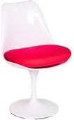 Krzesła - King Home Krzesło King Bath Tulip biało-czerwone PC-08 BIALE.CZERWONA - miniaturka - grafika 1