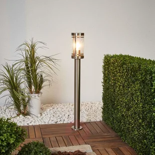 LAMPENWELT.COM Słupek ogrodowy Djori ze stali szlachetnej - Lampy ogrodowe - miniaturka - grafika 3
