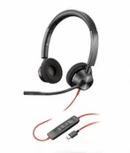 Słuchawki - Plantronics Blackwire 3320 USB-C Czarne - miniaturka - grafika 1