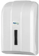 Dozowniki papieru i mydła dla firm - Faneco Pojemnik na papier toaletowy w listkach POP plastik biały - miniaturka - grafika 1