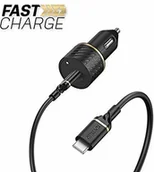 Ładowarki samochodowe - OtterBox OtterBox Szybka ładowarka samochodowa USB C 18 W PD + kabel USB C do USB C 1 m - czarny 78-52543 - miniaturka - grafika 1