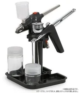 Modele do sklejania - Tamiya Stojak do aerografu (dwa stanowiska) 74539 - miniaturka - grafika 1