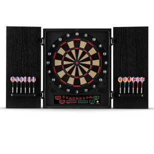 KLARFIT KLARFIT Dartchamp Tarcza do darta Automat do darta Miękkie rzutki Designerskie drzwi czarny DRB-Dartchamp - Dart - miniaturka - grafika 2