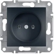 Gniazdka elektryczne - Schneider Electric Schneider Asfora Gniazdo pojedyńcze bez uziemienia, bez ramki ANTRACYT EPH3000171 EPH3000171 - miniaturka - grafika 1