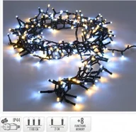 Oświetlenie świąteczne - KMTP Lampki choinkowe KMTP Lampki choinkowe 400 LED ciepły/zimny biały 8m programator IP44 K-AX8512100 - miniaturka - grafika 1