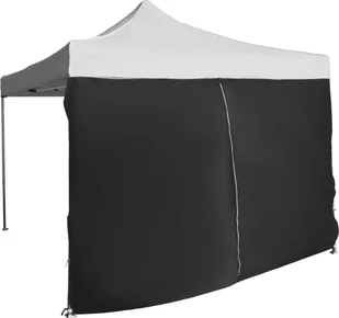 Expodom Ściana boczna 4,5m z drzwiami do konstrukcji z profilu sześciokątnego, Czarny - Pawilony ogrodowe - miniaturka - grafika 2