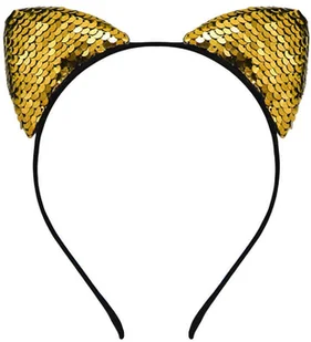 Godan Opaska Kotek z cekinami złota - 1 szt. TZ-OKCZ - Dodatki do strojów karnawałowych - miniaturka - grafika 2