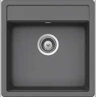 Zlewozmywaki - Schock Nemo N-100S Zlewozmywak granitowy 1-komorowy 49x51 cm wpuszczany Cristalite ciemnoszary croma NEM-N100SCRO - miniaturka - grafika 1