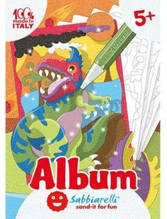 Sabbiarelli Album do kolorowania piaskiem Dinozaury 5l+ SABBIARELLI 1404-0 - Albumy fotograficzne - miniaturka - grafika 2