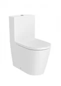 Kompakty WC - Roca A342526620 INSPIRA ROUND Miska wc do kompaktu Rimless BTW o/podwójny 645 mm BIAŁY MAT - miniaturka - grafika 1