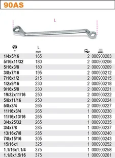 Beta KLUCZ OCZKOWY ODSADZANY 11/16X13/16" 90AS/11/16X13/16 - Klucze i nasadki - miniaturka - grafika 2
