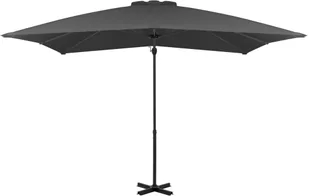 vidaXL Parasol wiszący z aluminiowym słupkiem, 250x250 cm, antracytowy - Parasole ogrodowe - miniaturka - grafika 4