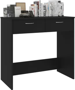 vidaXL vidaXL Biurko, czarne, 80x40x75 cm, płyta wiórowa - Biurka - miniaturka - grafika 3