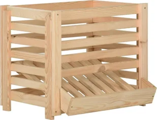 vidaXL Skrzynia na ziemniaki, 60x40x50 cm, lite drewno sosnowe vidaXL - Pudła i pojemniki do przechowywania - miniaturka - grafika 2