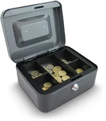 Akcesoria do kas i terminali - KASETKA METALOWA ZAMYKANA NA KLUCZ DO TRANSPORTU GOTÓWKI 20CM - miniaturka - grafika 1