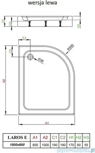 Radaway Laros E SLE81017-01L - Brodziki prysznicowe - miniaturka - grafika 3