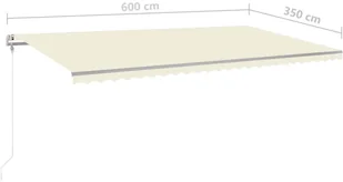 VidaXL Lumarko Automatycznie zwijana markiza, LED i czujnik wiatru, 600x350 cm 3069052 VidaXL - Markizy - miniaturka - grafika 21