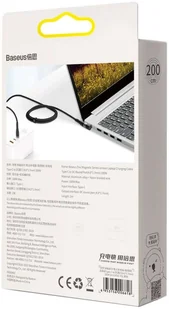 Baseus Kabel magnetyczny Zinc Magnetic USB-C do wtyk DC 4x1,7mm 100W PD 2m kątowy czarny) CATXC-T01 - Kable - miniaturka - grafika 10