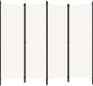 vidaXL Parawan 4-panelowy, biały, 200 x 180 cm vidaXL - Parawany - miniaturka - grafika 2